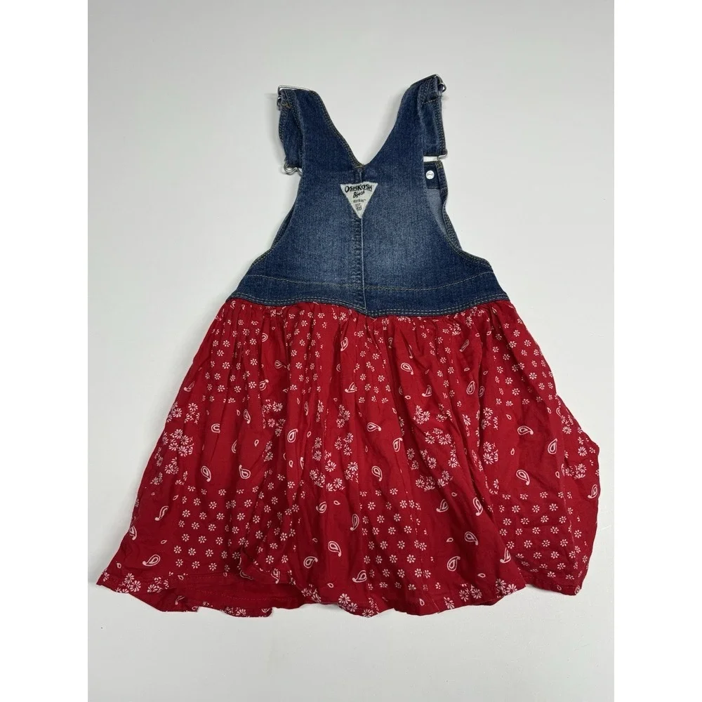 Denim Red Paisley Dress 4T Party Skirt OSHKOSH B'gosh‎ Vestbak